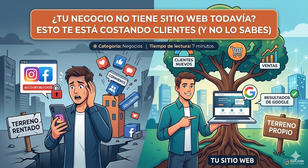 ¿Tu negocio no tiene sitio web todavía? Esto te está costando clientes (y no lo sabes)